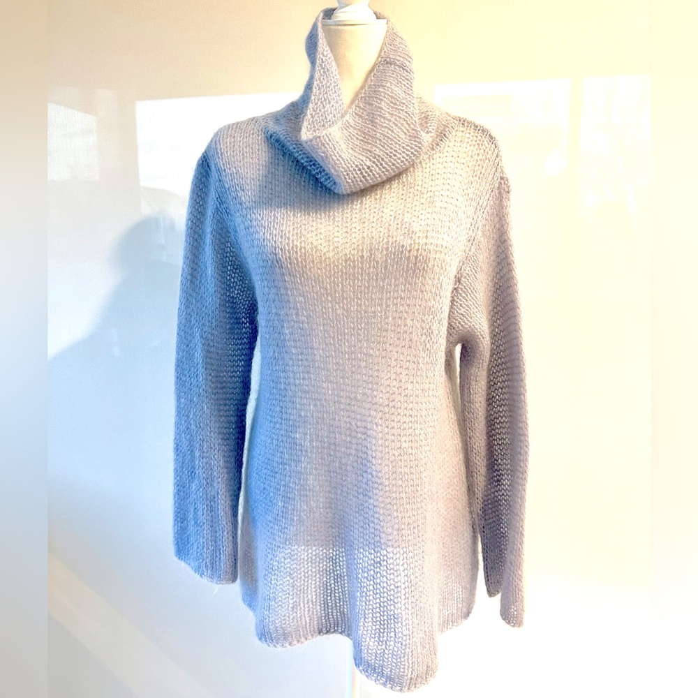 Eileen Fisher Mohair Blend Baby Blue Sweater